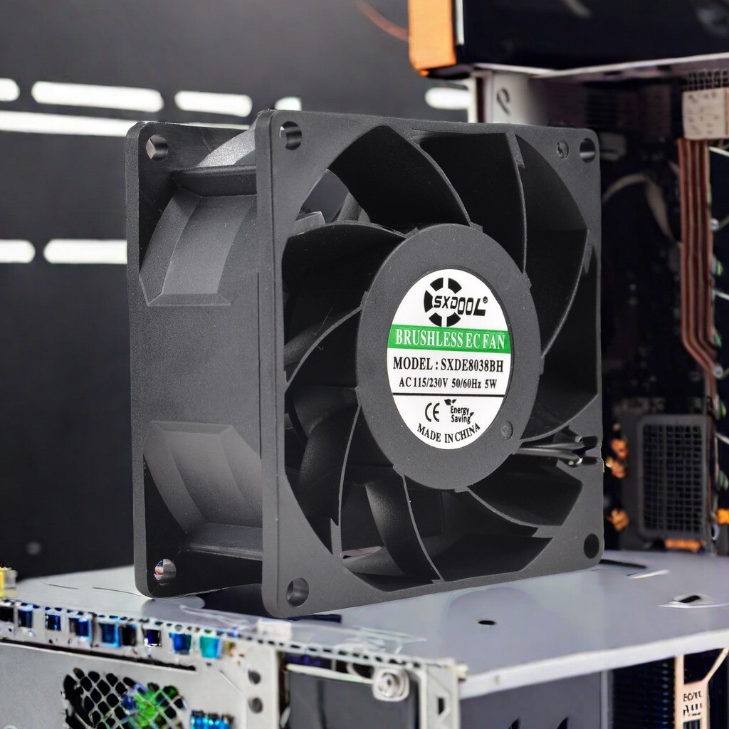 SXDOOL SXDE8038BH EC Fan, 80x80x38mm, 90-270V, 5W, 52 CFM, 3800 RPM High Speed