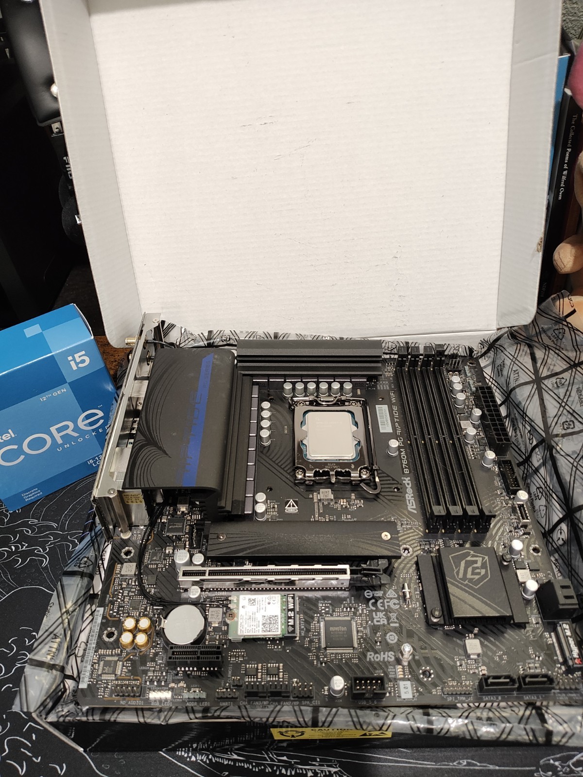 ASRock B760M PG Riptide LGA 1700 MATX Motherboard + CPU Combo w/ Core i5 12600KF