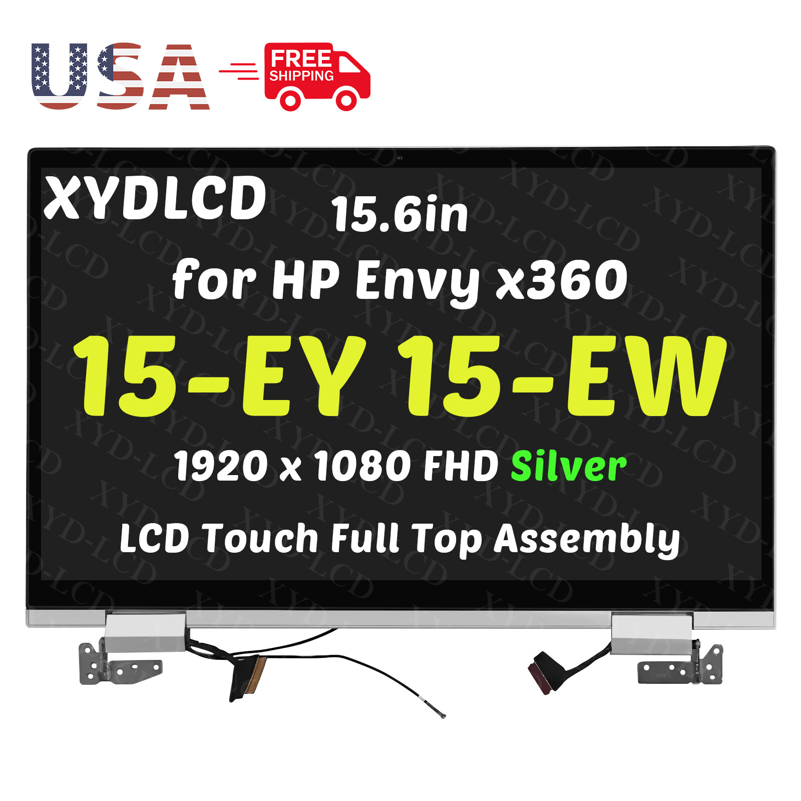 New 15.6in for HP ENVY X360 15-EW 15T-EW N05447-AA0 LCD Screen Complete Assembly
