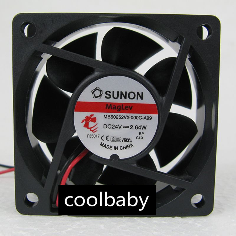 SUNON MB60252VX-000C-A99 fan 60*60*25MM 24V 0.11A 2wire