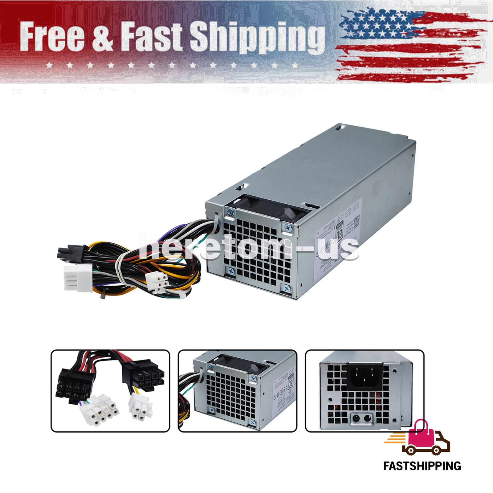 500W DPS-500EM-00A Power Supply Unit 8+4+6+8 Pin For Dell 3040 3046 3650 7040