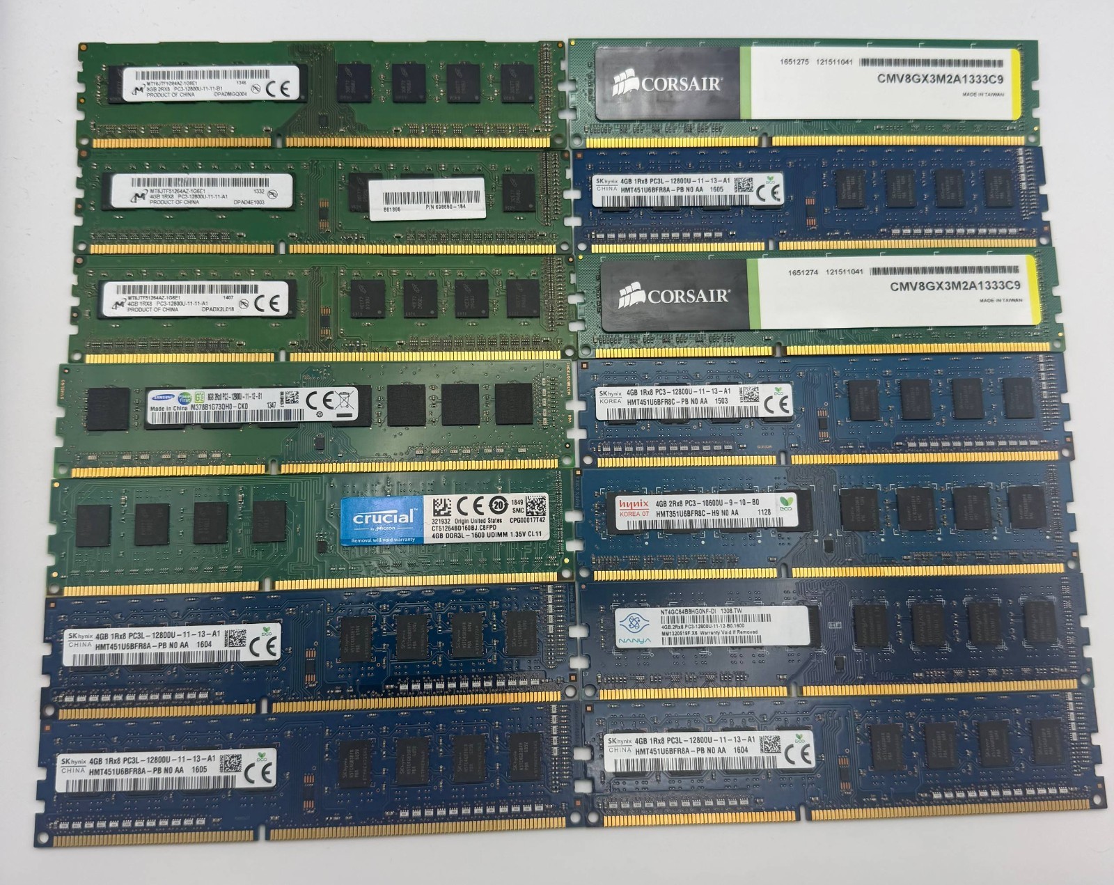 Lot of 36 DDR3 Laptop RAM Modules – 4/8GB SODIMM – Mixed Major Brands
