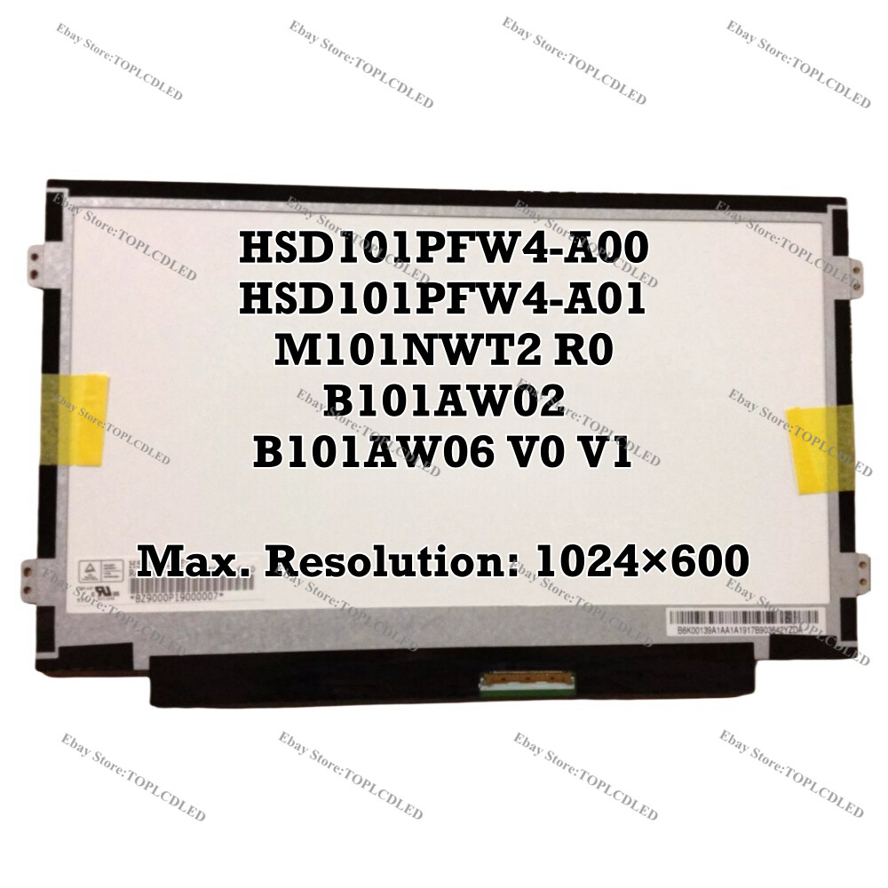 HSD101PFW4 A00 A01 Fit M101NWT2 R0 B101AW02 B101AW06 V0 V1 1024X600 40 Pin LCD