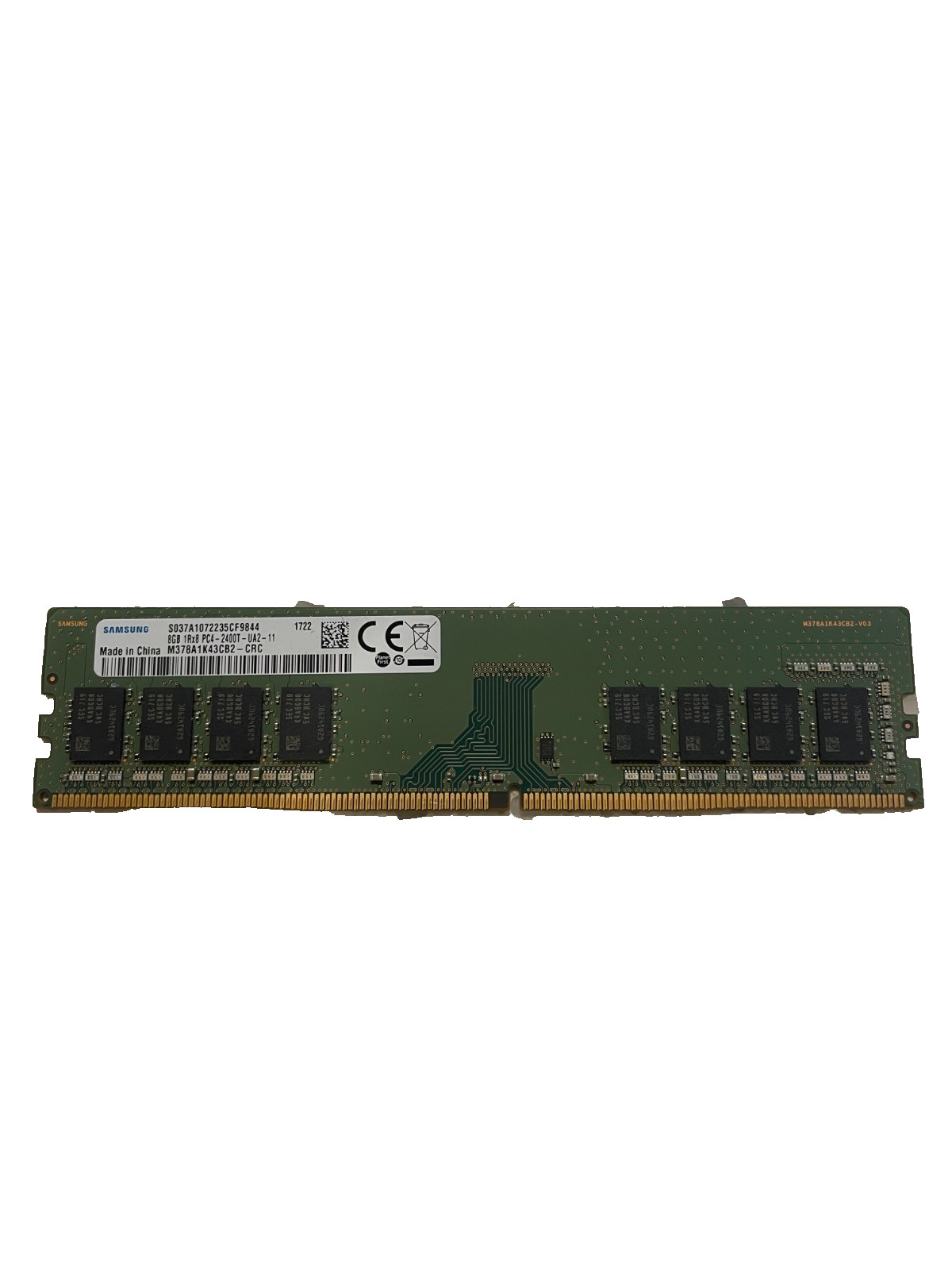 Samsung 8GB DDR4 PC4-19200 2400MHz UDIMM Desktop RAM M378A1K43CB2-CRC | Tested