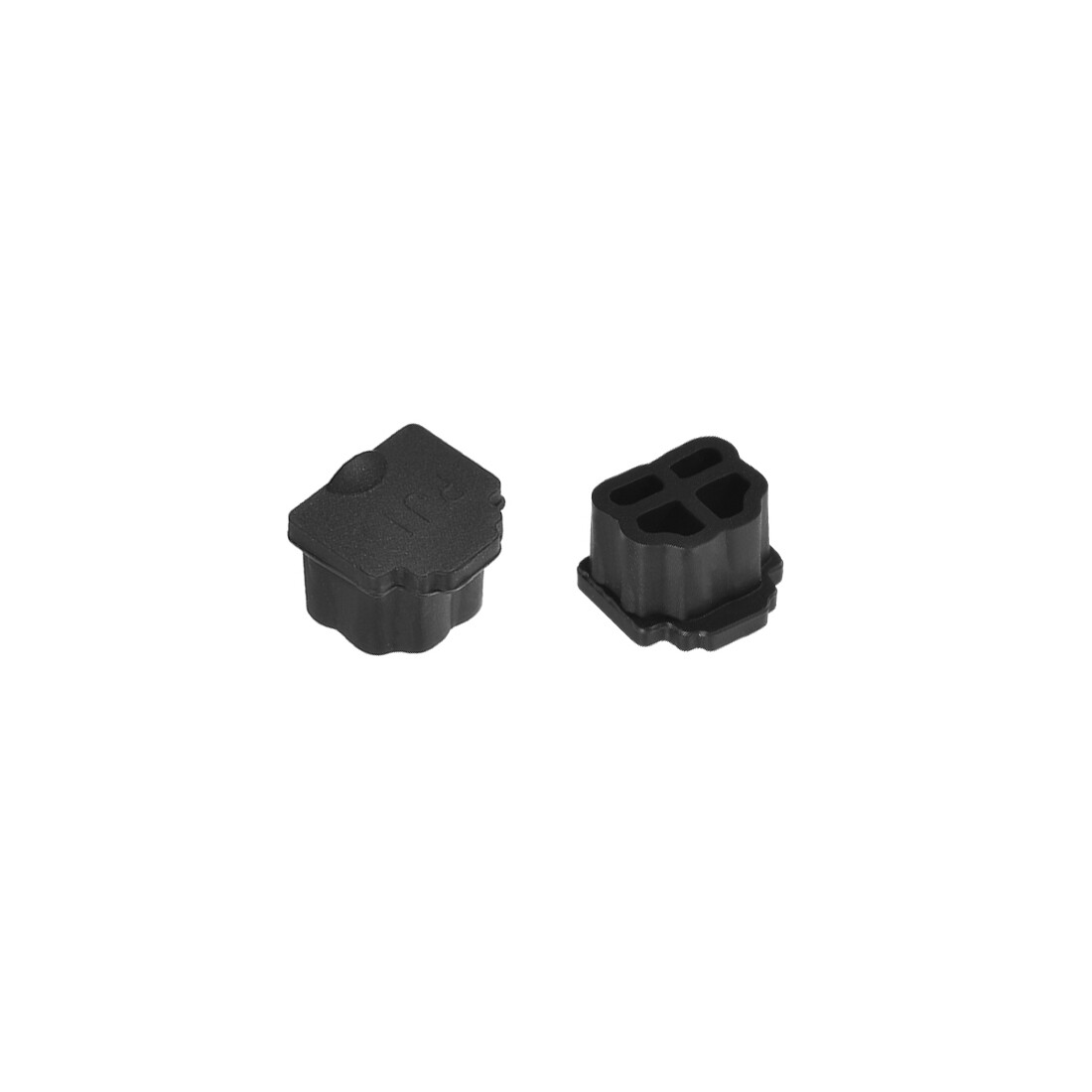Silicone phone modular door RJ11 protection cap cover black 10pcs
