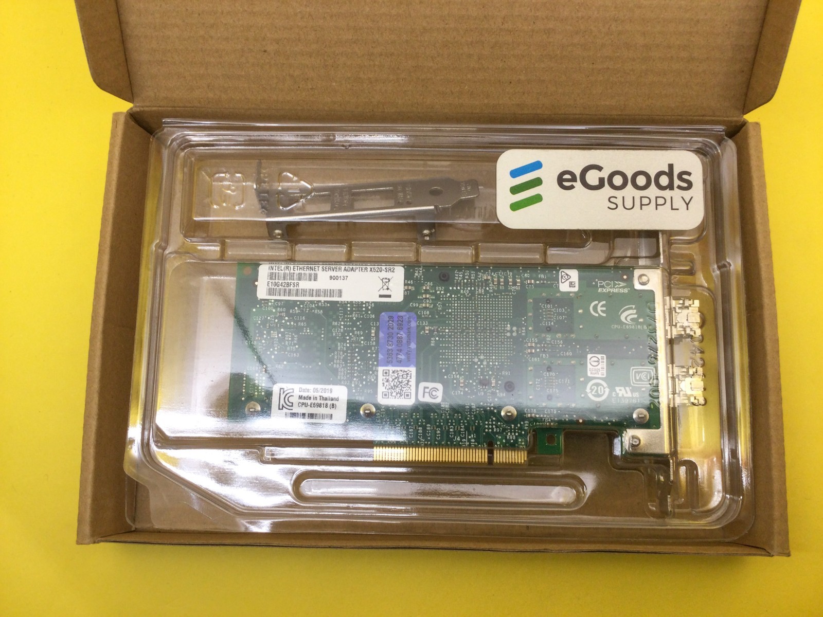 Intel E10G42BFSR Ethernet 10GB 2-Port PCIe Server Adapter X520-SR2 NEW