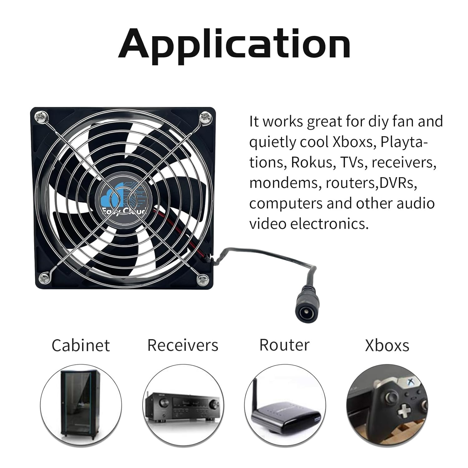 Axial Muffin Fan 120V 220V 110V with Variable Speed Controller, Computer Fan wit