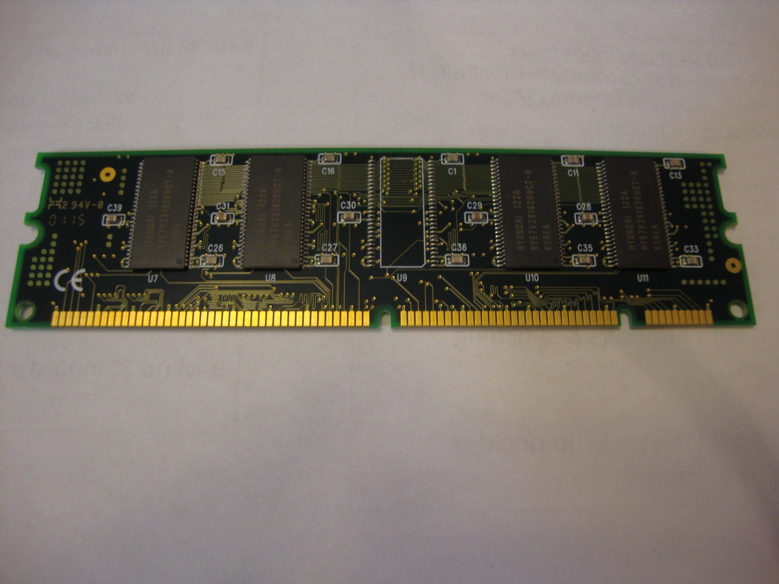 Two (2) Kingston PC133 128 MB DIMM 133 MHz SDRAM Memory (KVR133X64C3/128 CE)