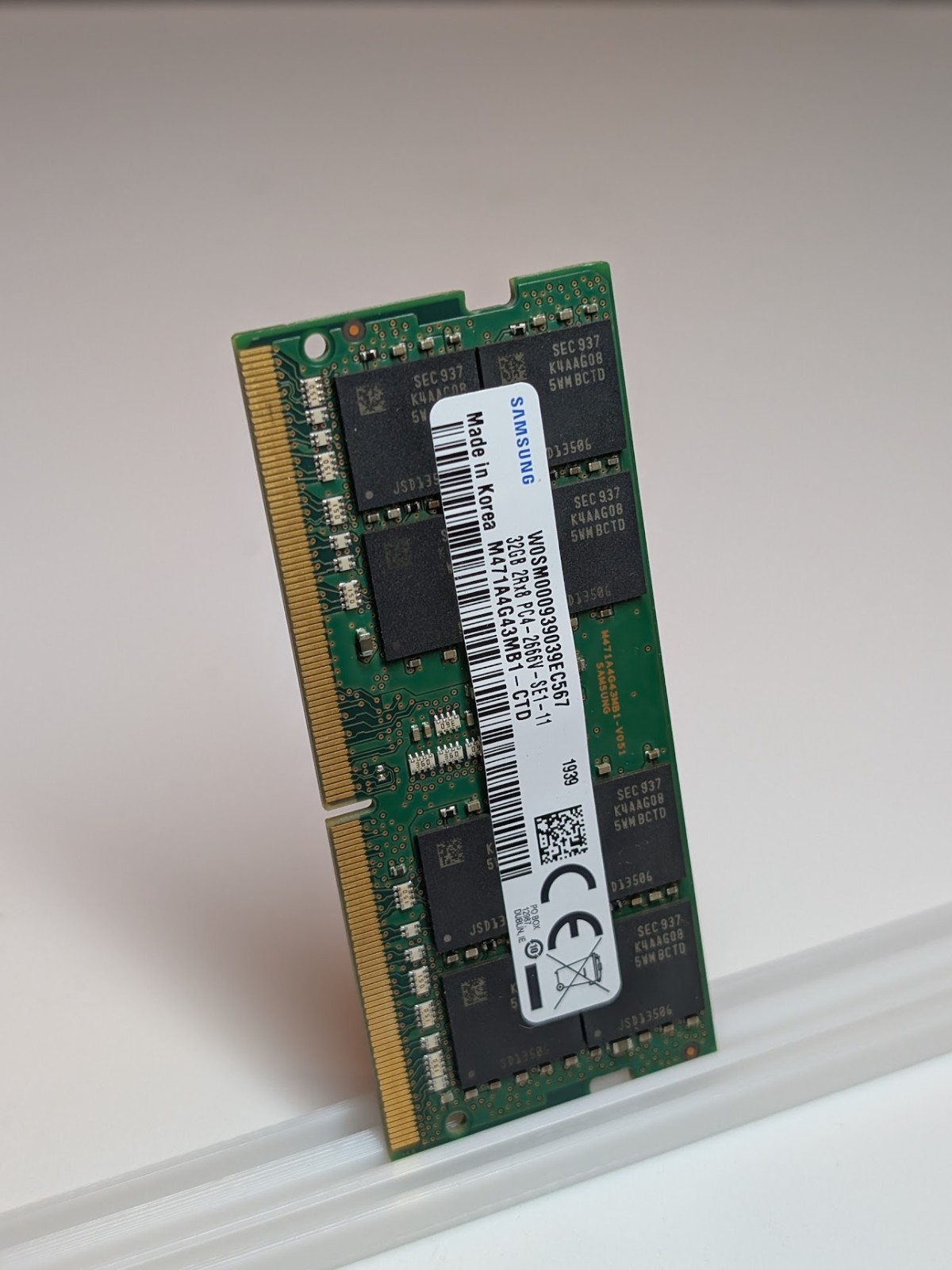 Samsung 32GB 1x32GB DDR4 2666 PC4-21300 CL19 2Rx8 SO-DIMM Laptop Memory