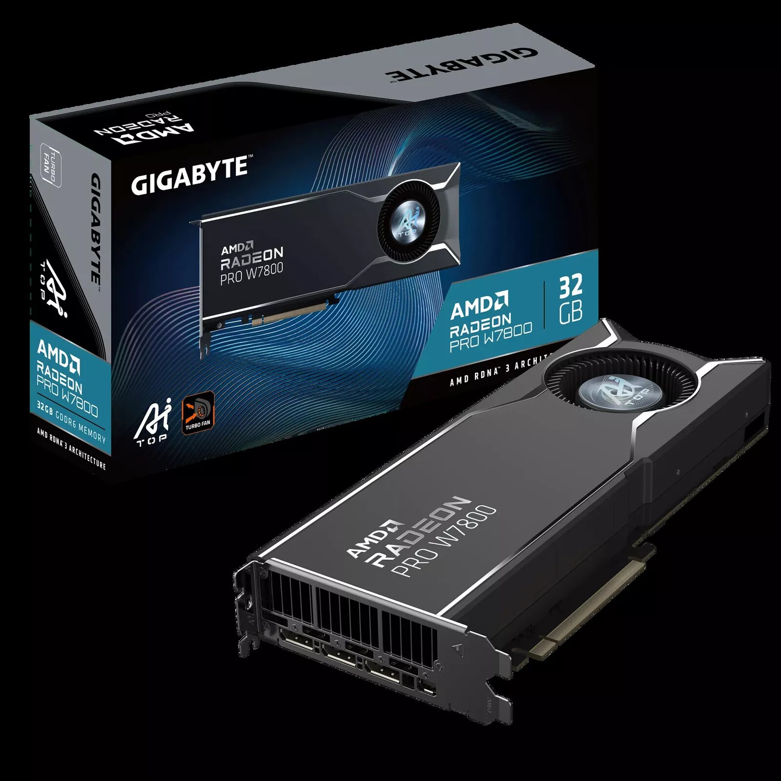 Gigabyte AMD Radeon PRO W7800 AI TOP 32GB GPU Graphics card