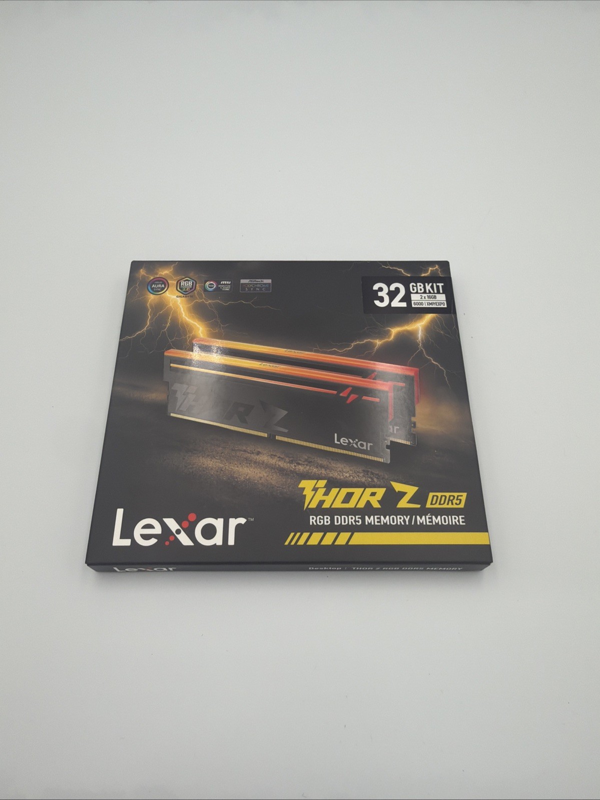 Lexar Thor Z Series RGB DDR5 RAM 32GB Kit (2x16GB) CL38, Black