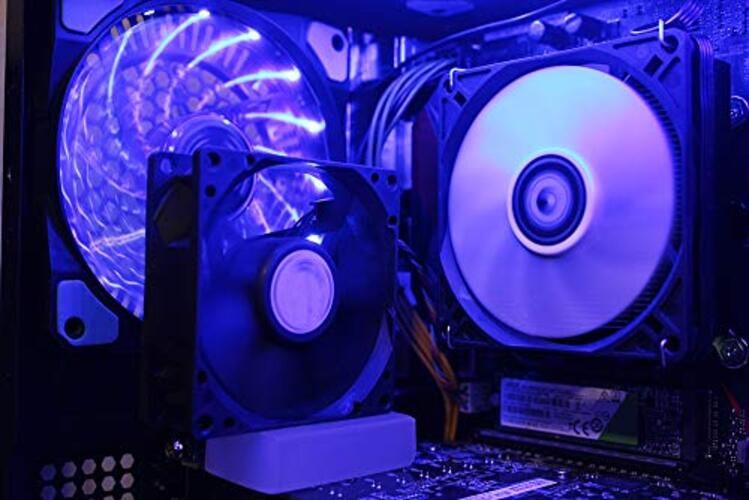 2Pcs 3.14in 0.98in 80mm x 80mm x 25mm DC Fan 8025 Brushless Cooling for PC 12V