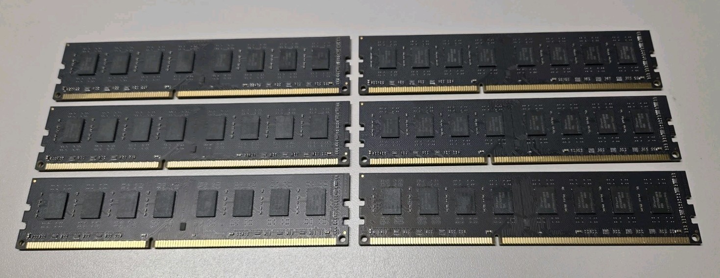 48GB Total (6x8GB) 2Rx8 DDR3 1600MHz Desktop RAM Memory PC3-12800U