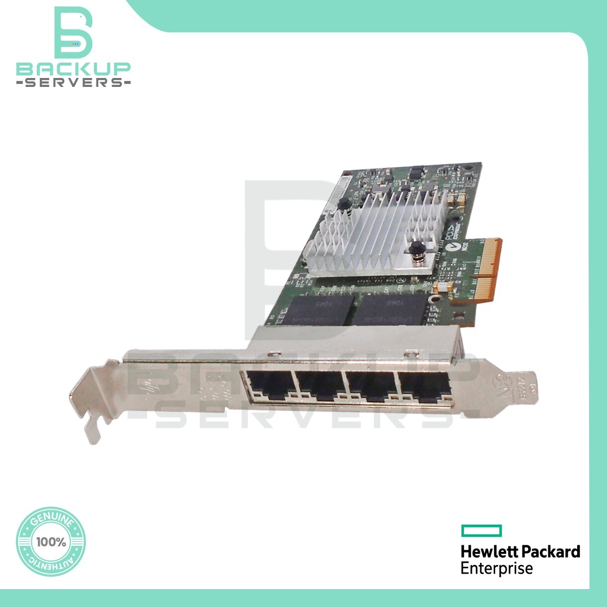 593722-B21 HP NC365T 4-Port 1Gbps PCI-e 2.0 RJ-45 Network Adapter 593743-001
