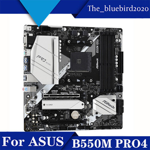 For Asrock B550M PRO4 AMD B550 AM4 Micro-ATX DDR4 VGA HDMI DP Motherboard Tested