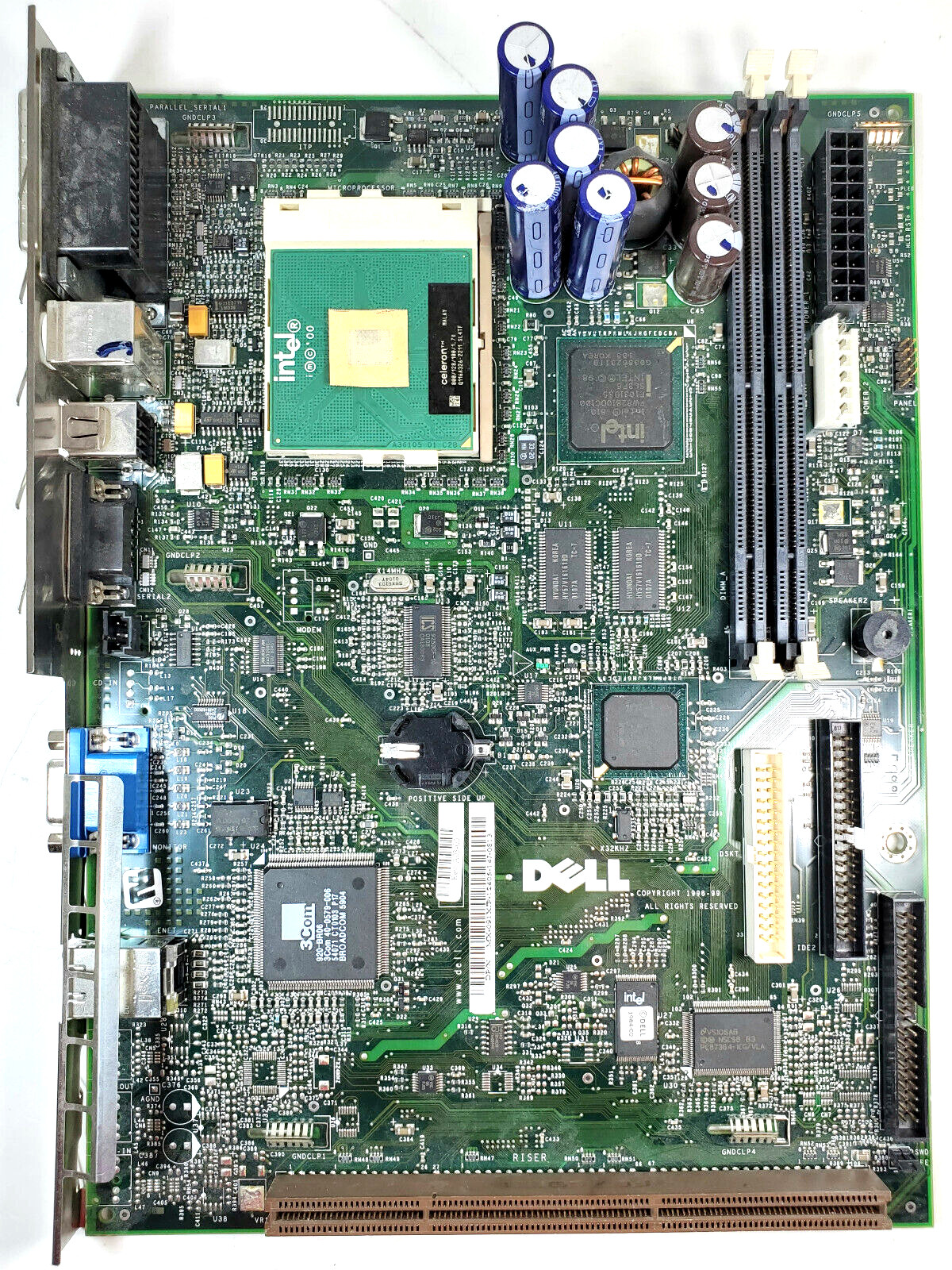 Vintage Dell OptiPlex MX-091XJP Socket 370 USA ATX Motherboard & Intel Processor