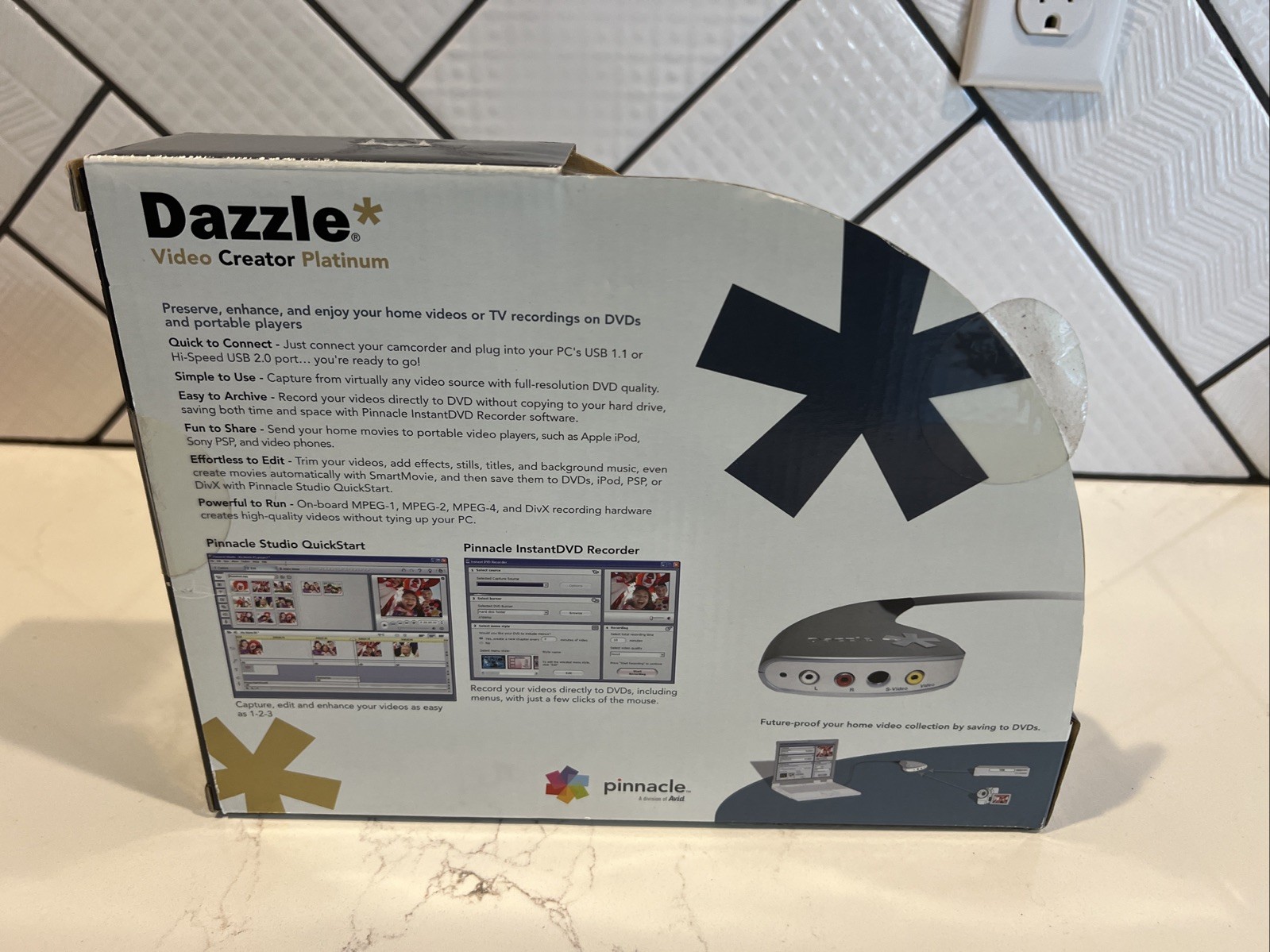 Pinnacle DAZZLE VIDEO CREATOR PLATINUM USB to RCA/ S Video Dongle SEALED NEW
