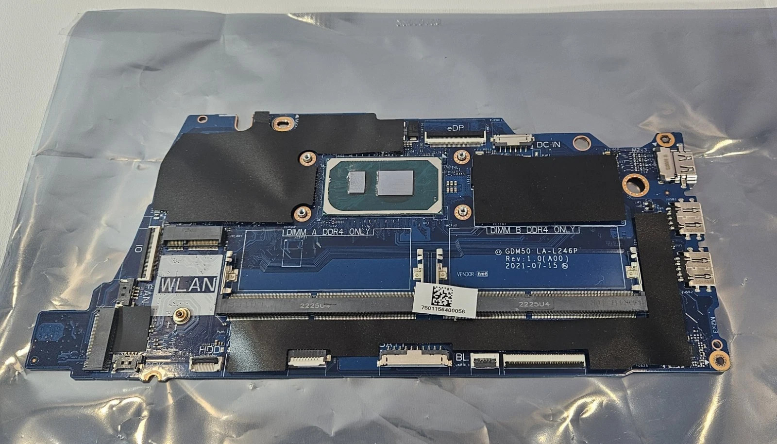 NEW DELL Inspiron 15 3511 Motherboard Intel i3-1115G4 3.0GHz CPU LA-L241P 5PD08