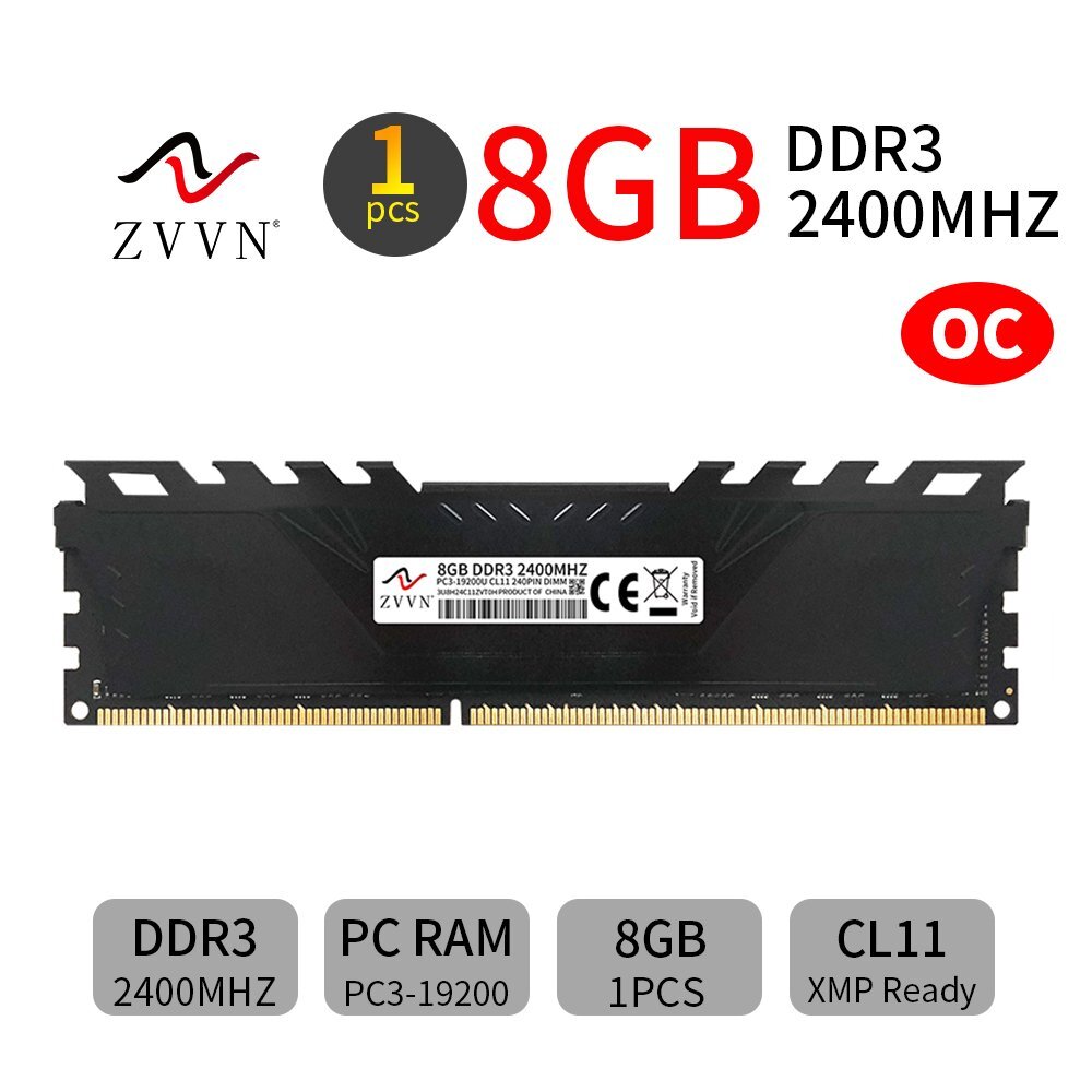 32GB 16GB 8GB DDR3 OC 2400MHz PC3-19200U 240Pin Desktop Overclocking Memory RAM