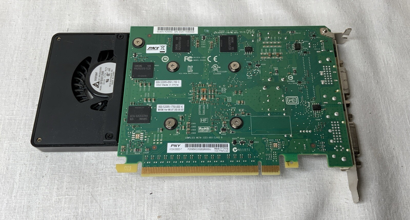 NVIDIA Quadro K2000D 2GB 384SP GDDR5 Mini DP DVI Professional Graphics Card