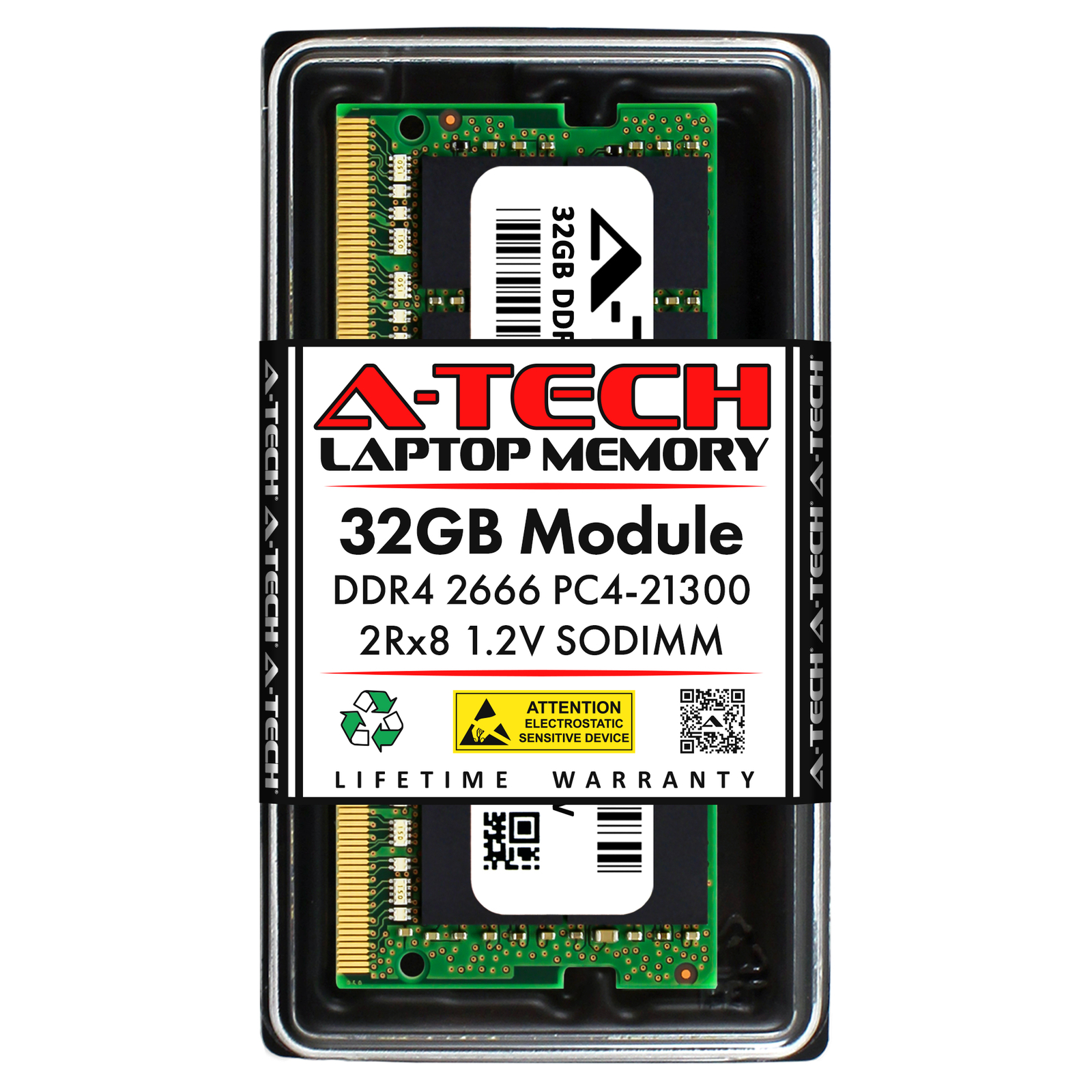 32GB DDR4-2666 SODIMM Crucial CT2K32G4SFD8266 Equivalent Laptop Memory RAM