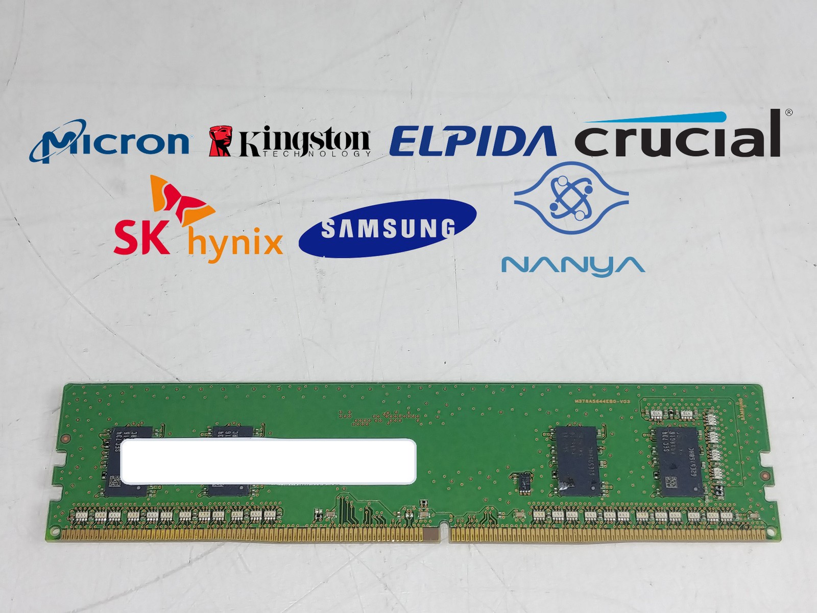 Lot of 2 Major Brand 4 GB PC4-19200 (DDR4-2400) 1Rx16 DDR4 Desktop Memory