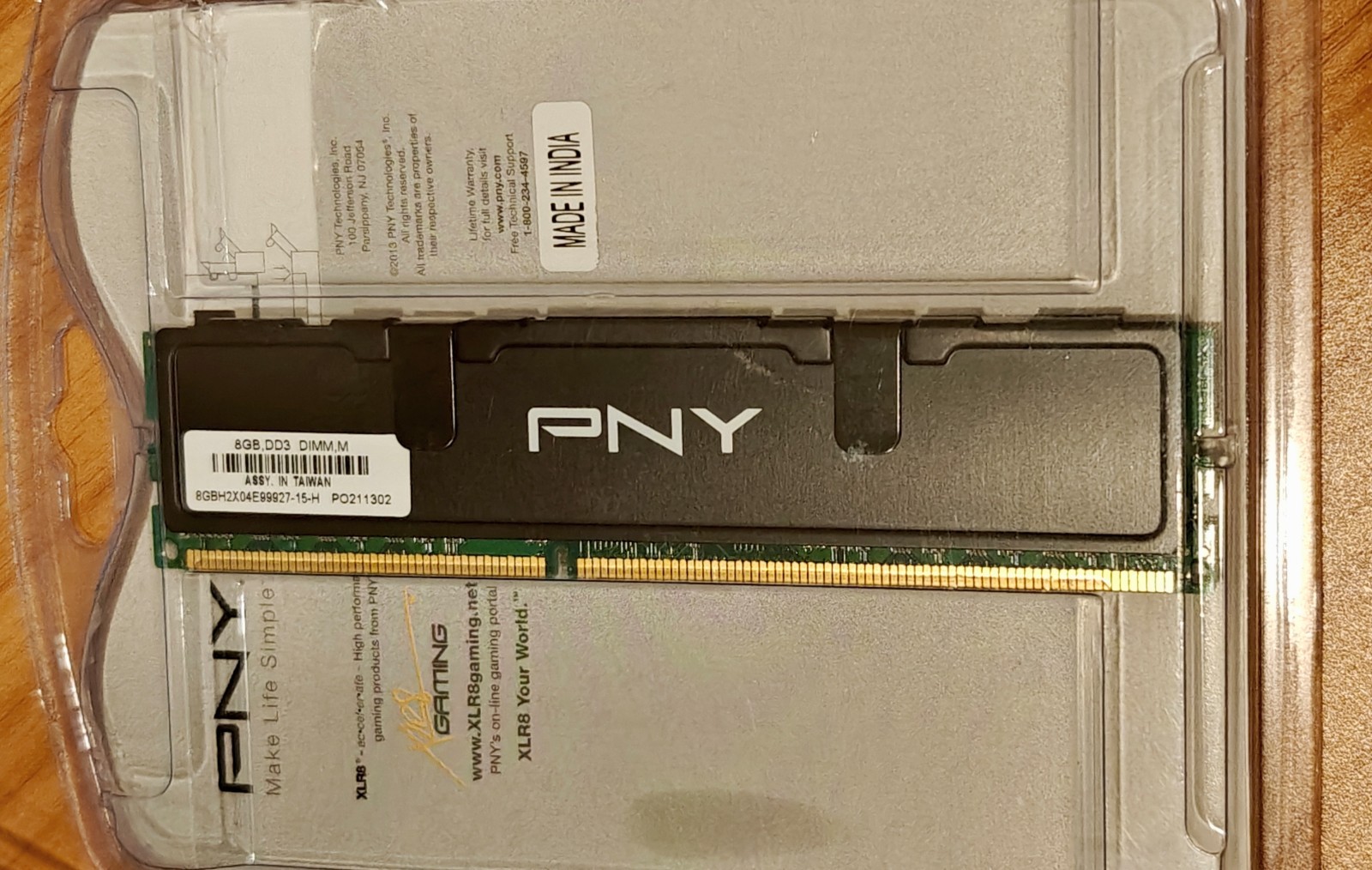 PNY XLR8 8GB DDR3-1600 PC3-12800 SDRAM DESKTOP MEMORY RAM~8GBH2X04E99927-15-H
