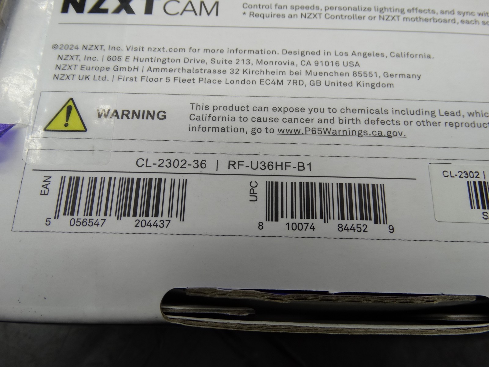 NZXT F360 RGB Core 360mm Single-Frame Fan Black RF-U36HF-B1