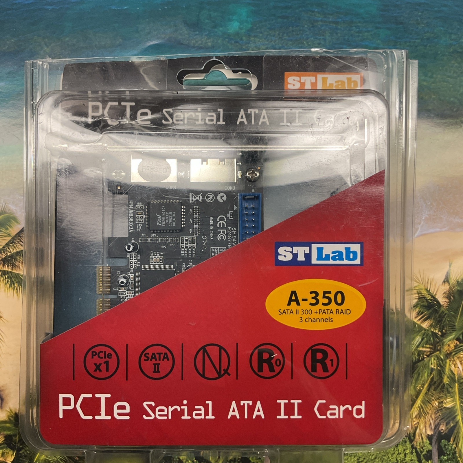 STLAB A-350 Dual Channel Serial-ATA II 3.0 Gbps PCI Express Controller Card/RAID