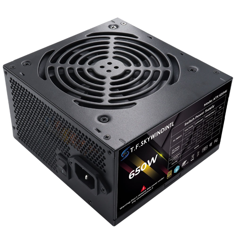 Gaming 650W Power Supply 80 Plus Gold Non Modular ATX PC Case PSU Components