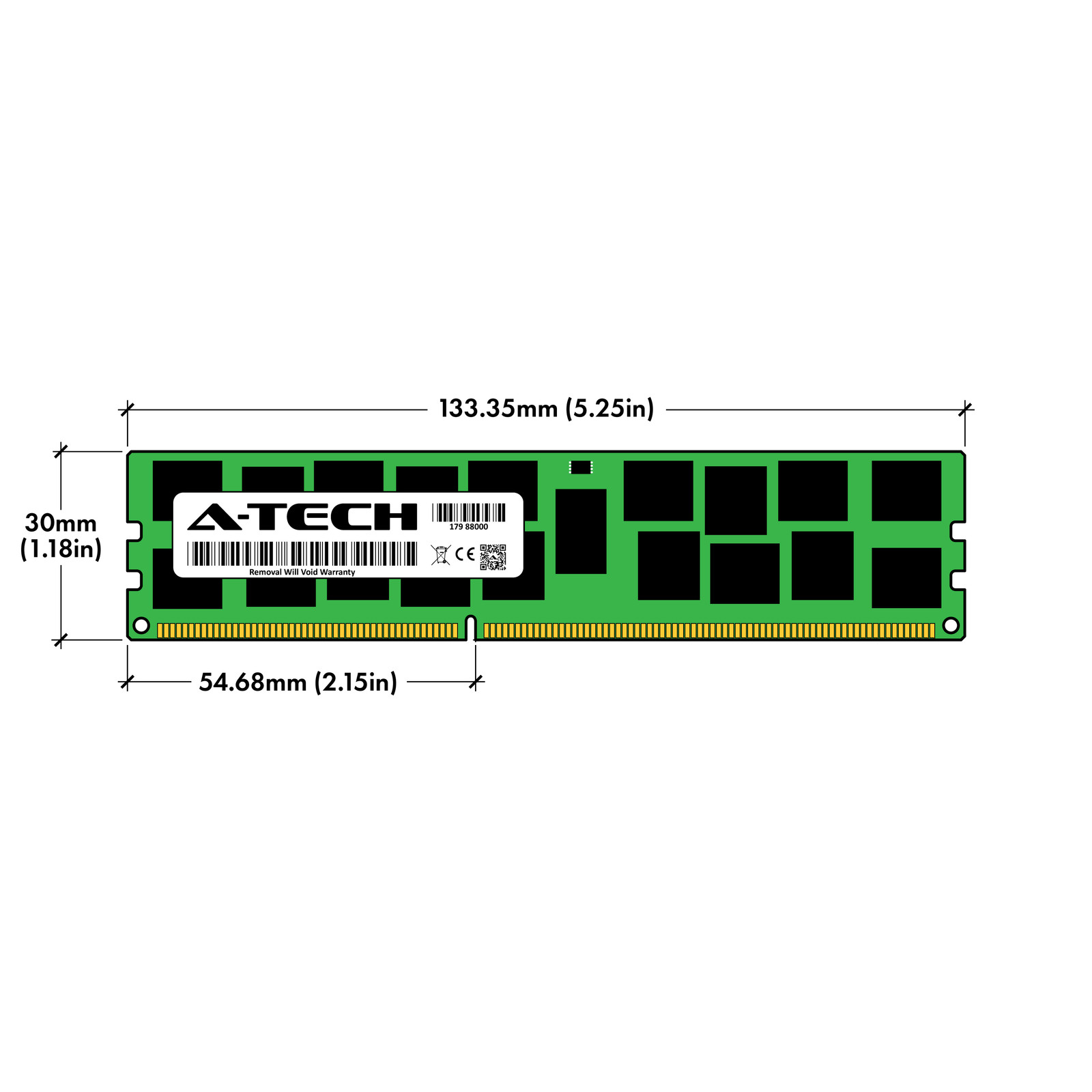 A-Tech 128GB 4x 32GB 4Rx4 PC3-10600R DDR3 1333 ECC RDIMM REG Server Memory RAM