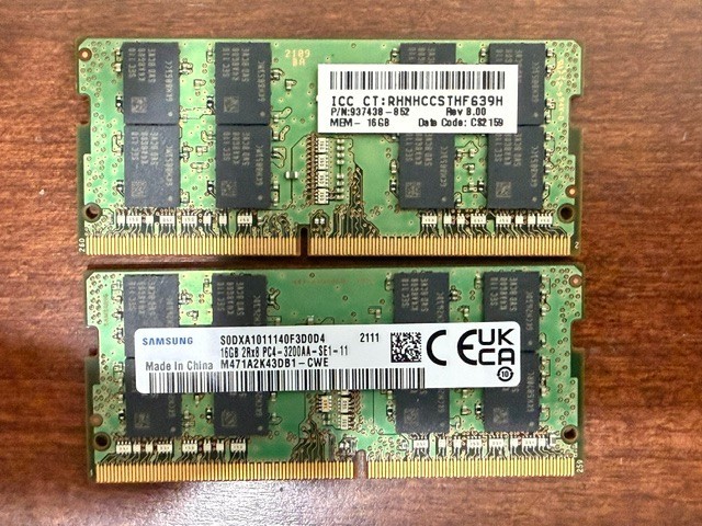 Lot of 20 (320GB) – 16GB x20 2RX8 PC4-3200A MIXED RAM DDR4 SODIMM Memory +CASE