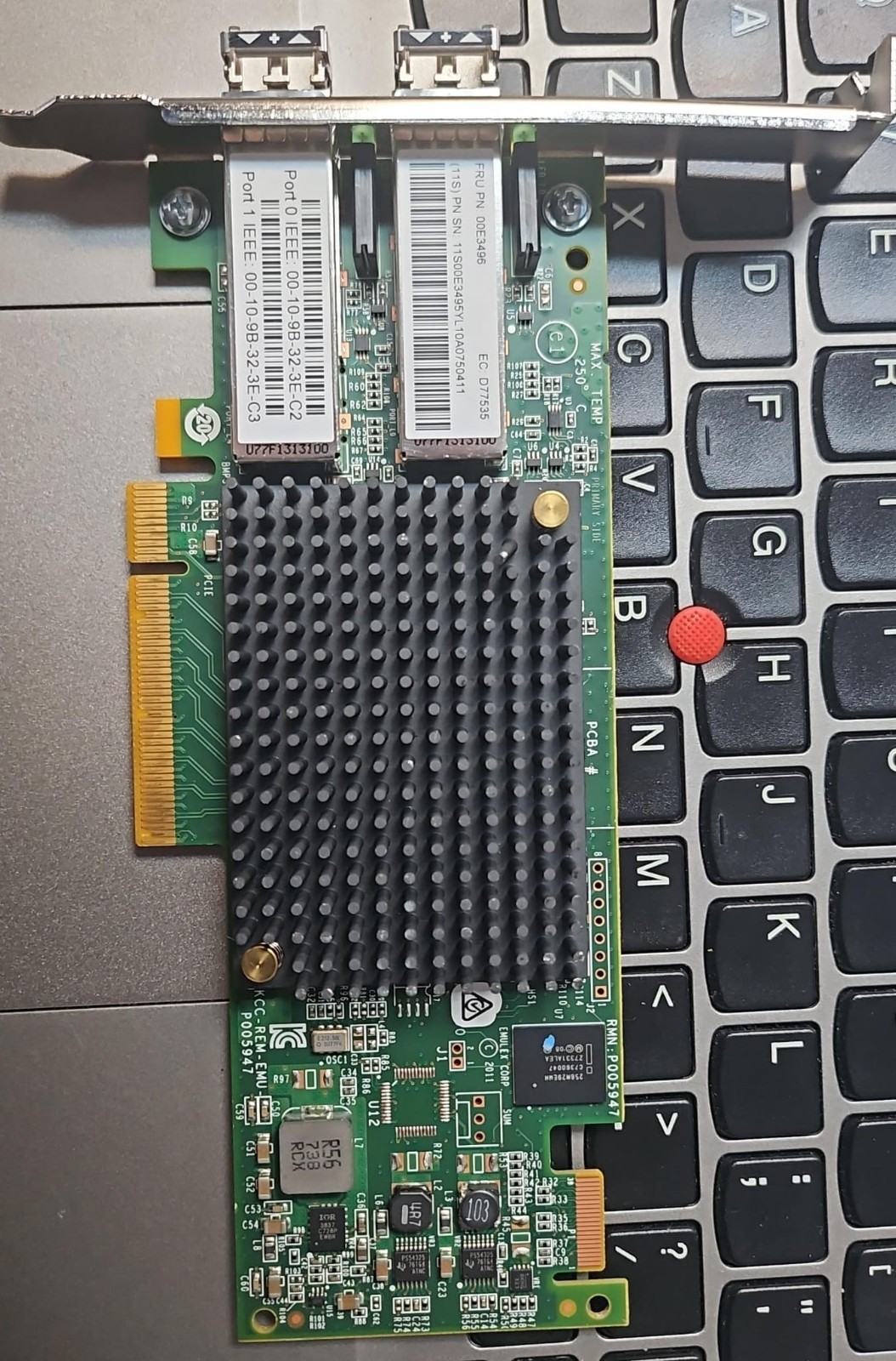 IBM Emulex FRU 00E3496 Dual Port 16Gb Fibre Channel Network Adapter 00ND478