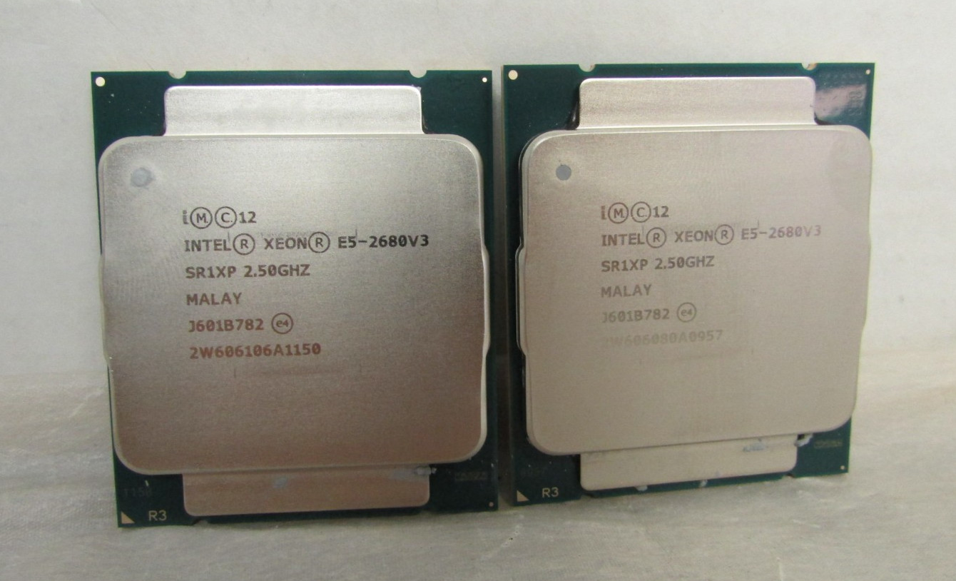 Intel Xeon E5-2680 v3 12 Core 30MB 2.5 GHz SR1XP LGA 2011-3 LOT OF 2