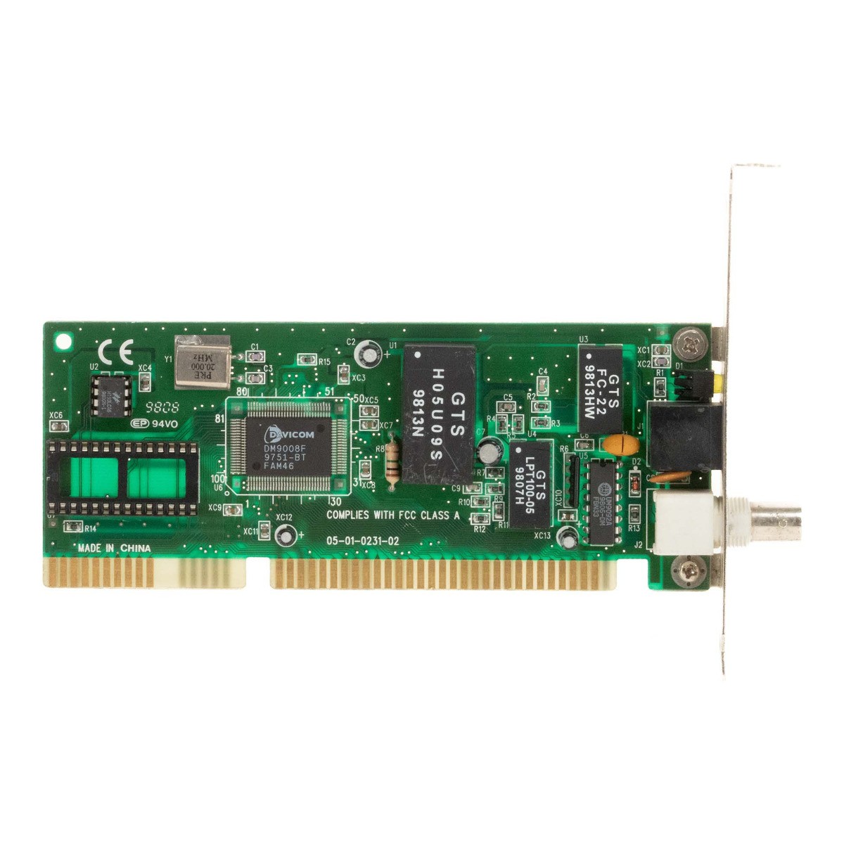 Network Card Davicom 05-01-0231-02 BNC RJ45 ISA
