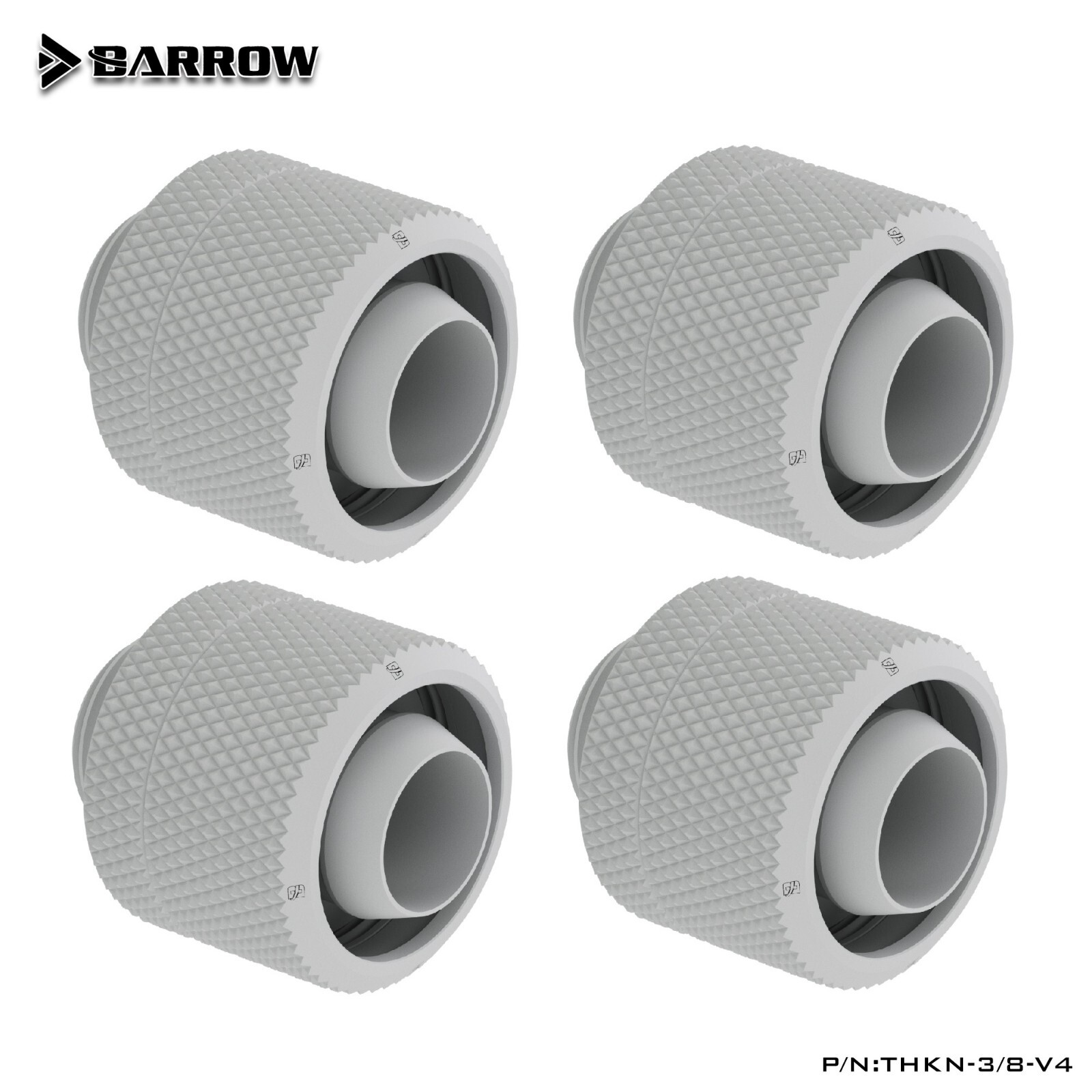 4Pcs Barrow G1/4″ to 3/8″ ID, 5/8″ OD Compression Fitting Soft Tubing 10/16mm W