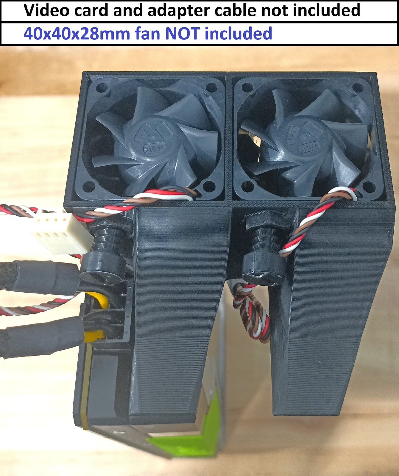 Dual Nvidia Tesla V100 P40 P100 K20 K40 K80 M10 M40 M60 Adapter Kit – No Fans