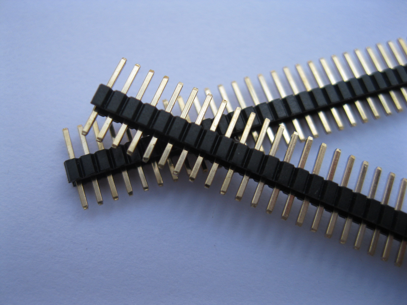 60 pcs Gold Plated 1.27mm Breakable Pin Header 1×40 40pin Male Single Row Strip