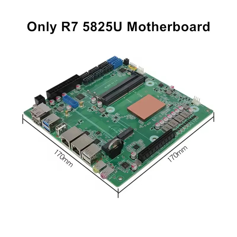 8-Bay NAS AMD Ryzen 7 5800H 5825U Firewall Motherboard 2*NVMe 8*SATA 2*2.5G LAN