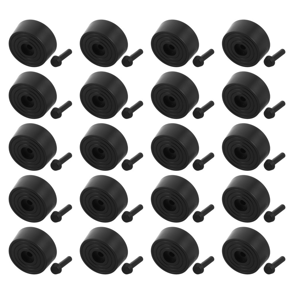 20Pcs Snap in Pc Case Feet Black Pe Noise Reduction and Stable Support Pads