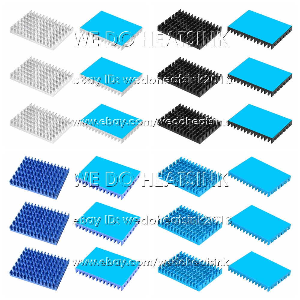 30x40x5mm Slotted Aluminum Heatsink Alloy Cooler for Raspberry Pi 4 Model B CPU
