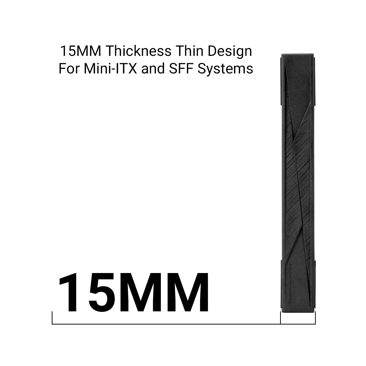 TLH12015BS Thin Computer Case Fan1900RPM, CPU Fan, 15mm Slimline Cooling Fan,…