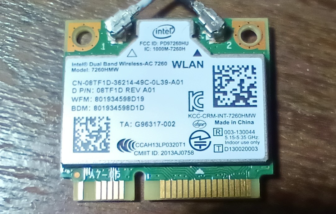 Intel Dual Band Wireless-AC 7260 7260HMW Mini PCIe WiFi Card 867Mbps Bluetooth
