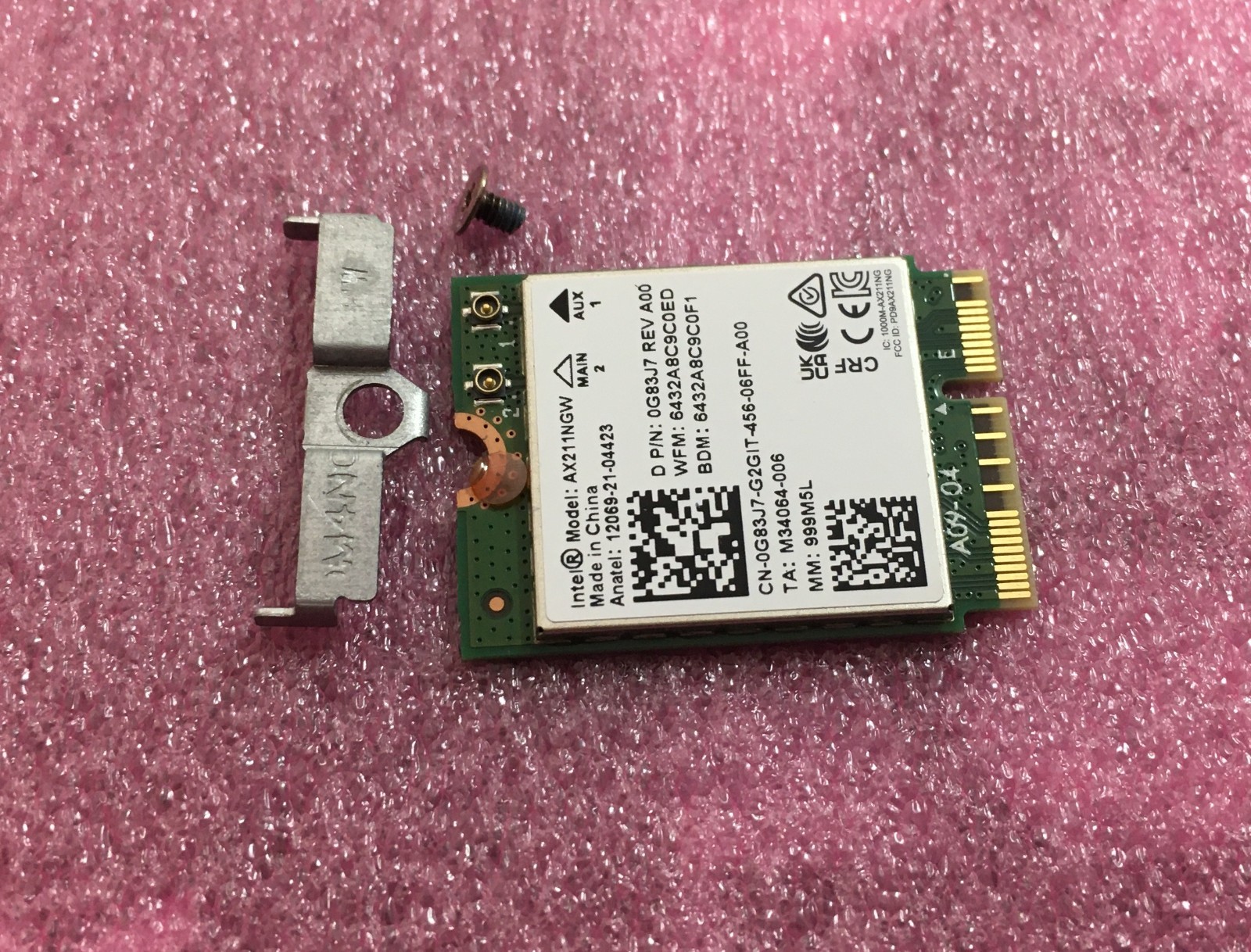 Dell Latitude 3440 (Yr-2023) Intel Wi-Fi 6E AX211 Wi-Fi + Bluetooth 0G83J7