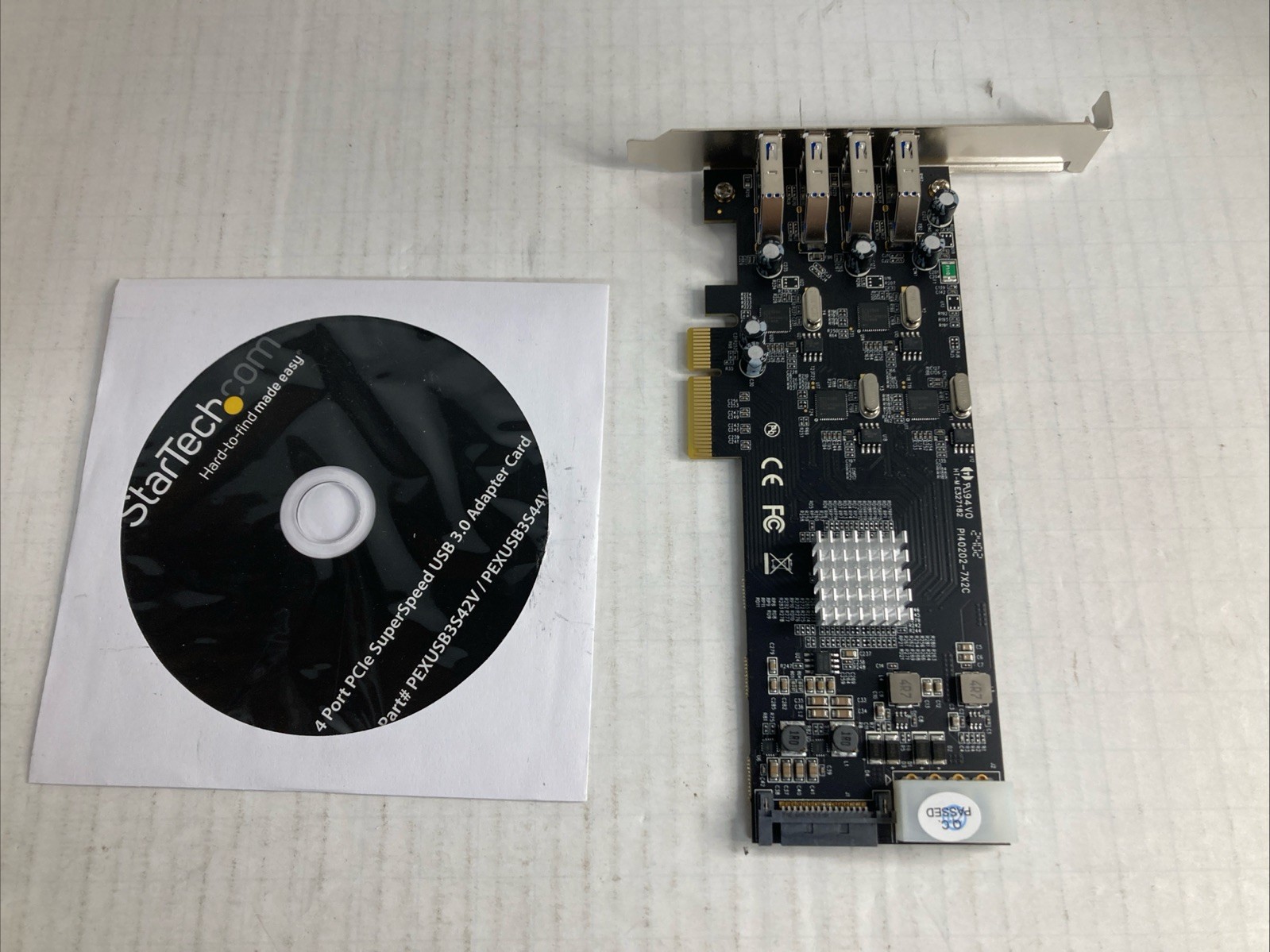 StarTech 4 Port USB 3.0 PCIe Card PEXUSB3S44V with 5Gbps – Low Profile Only