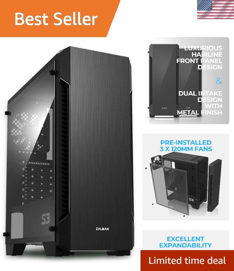 High-Performance S3 Mid-Tower Case for ATX/Micro-ATX with Elegant Ventilation