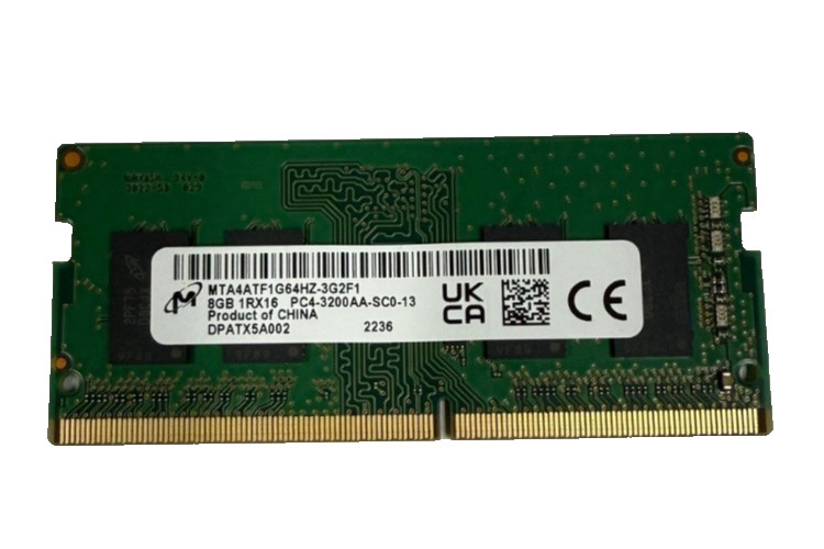 Micron 8GB DDR4 3200MHz PC4-25600 SODIMM Laptop Memory RAM
