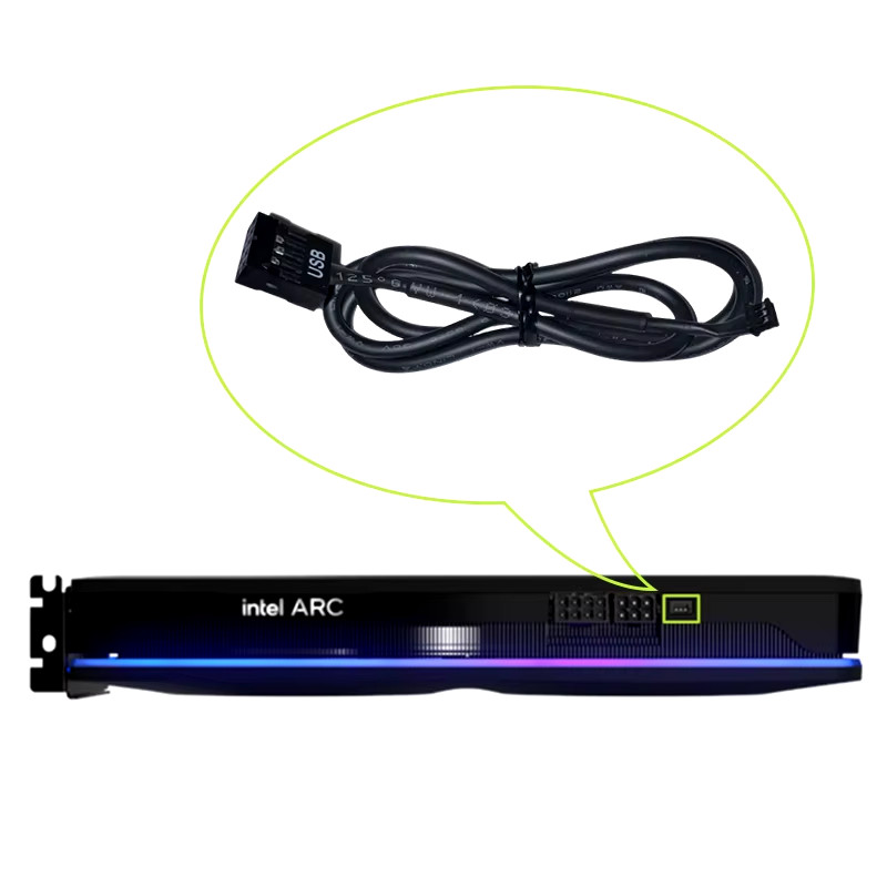 Intel Arc A770 LE Limited Edition RGB Control Cable 3-Pin to USB Header