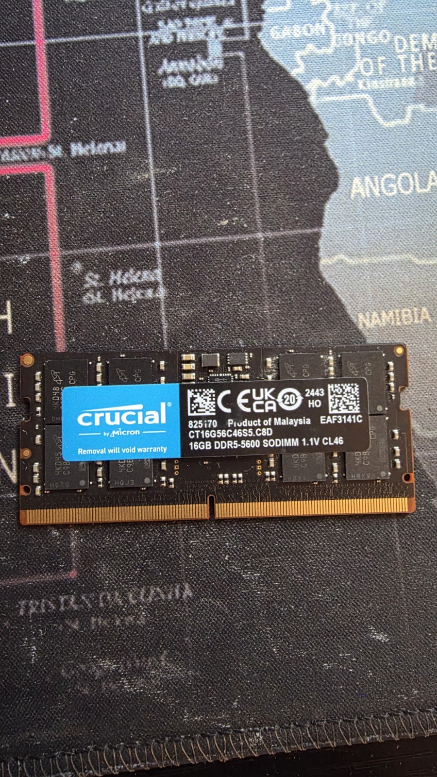 Crucial 16GB DDR5-5600 SODIMM Laptop RAM (CT16G56C46S5)