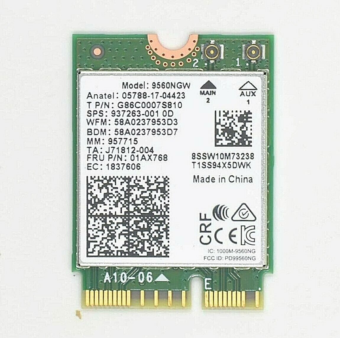 MSI WE63 MS-16P Gaming Laptop PC 15.6 OEM Wireless WiFi Card 9560NGW 01AX768 125